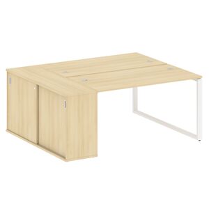 Рабочая станция на О-образном м/к с опорным шкафом-купе