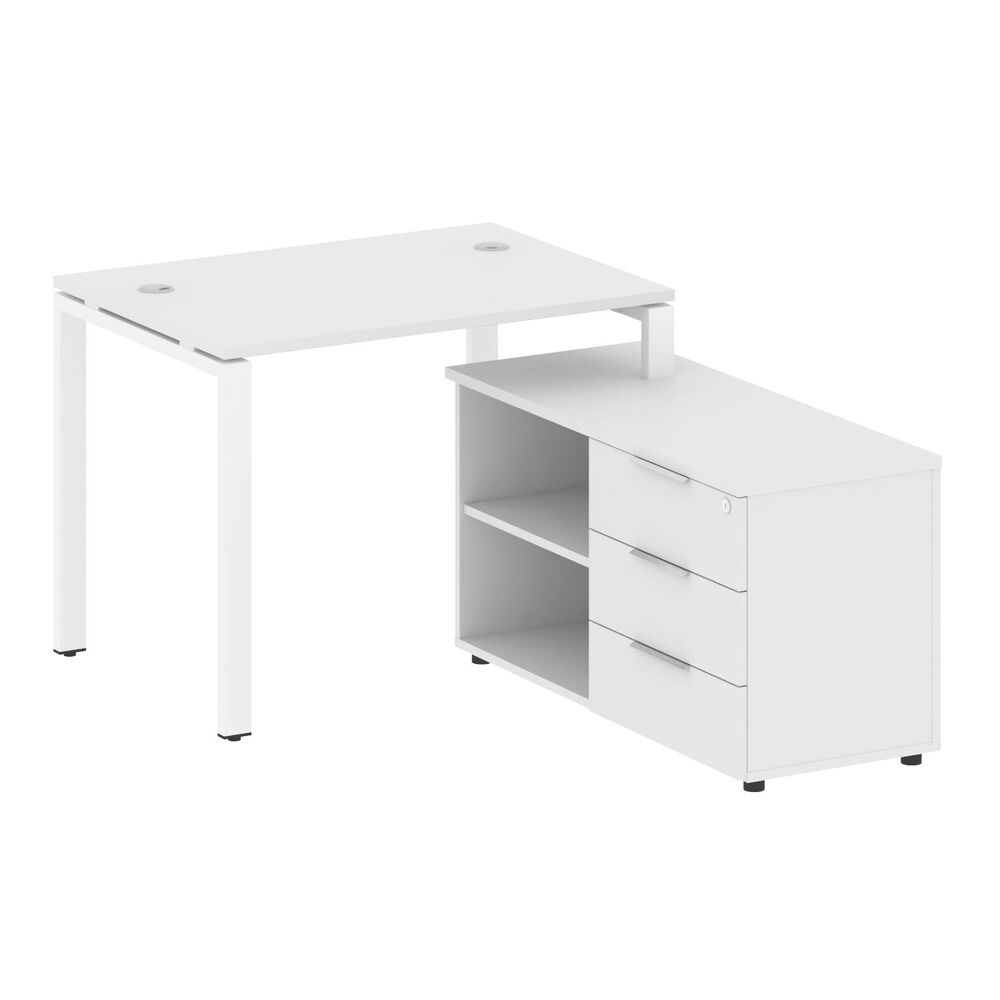 Рабочая станция с опорной тумбой правая