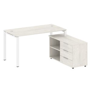 Рабочая станция с опорной тумбой правая