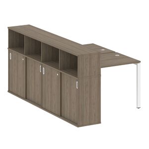 Рабочая станция с опорным шкафом-купе