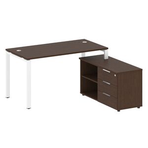 Рабочая станция с опорной тумбой правая