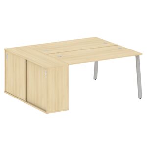 Рабочая станция на А-образном м/к с опорным шкафом-купе