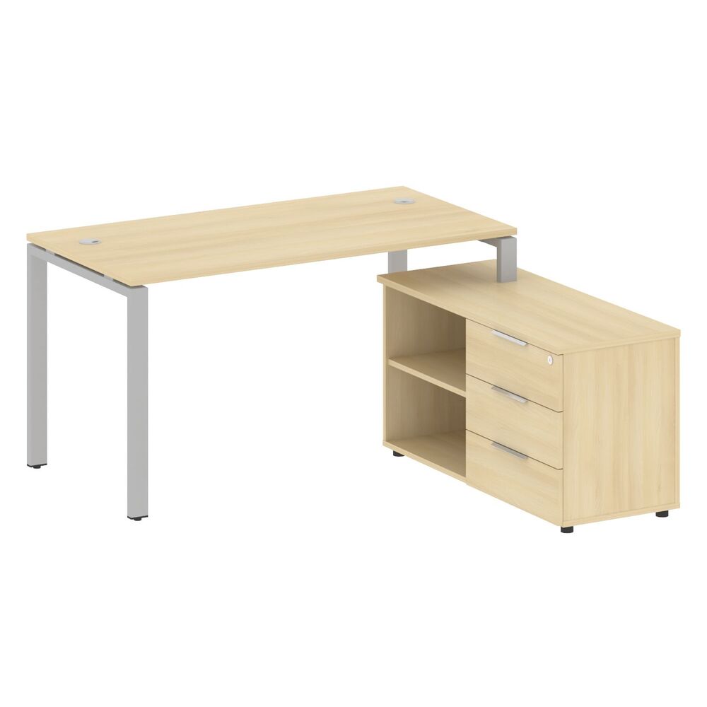 Рабочая станция с опорной тумбой правая