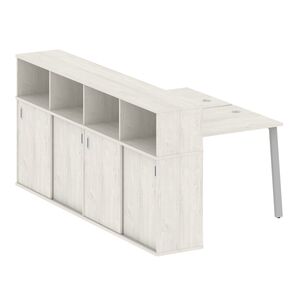 Рабочая станция на А-образном м/к с опорным шкафом-купе