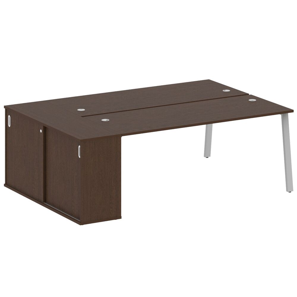 Рабочая станция на А-образном м/к с опорным шкафом-купе