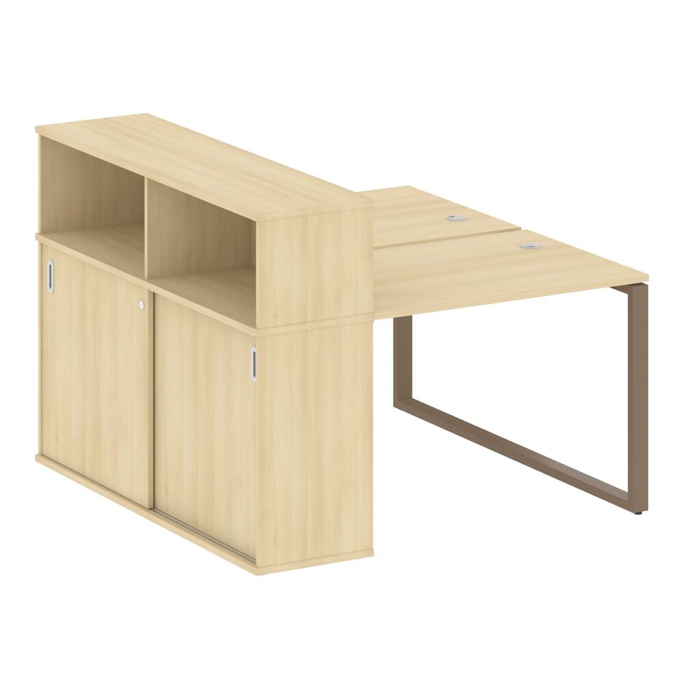 Рабочая станция на О-образном м/к с опорным шкафом-купе