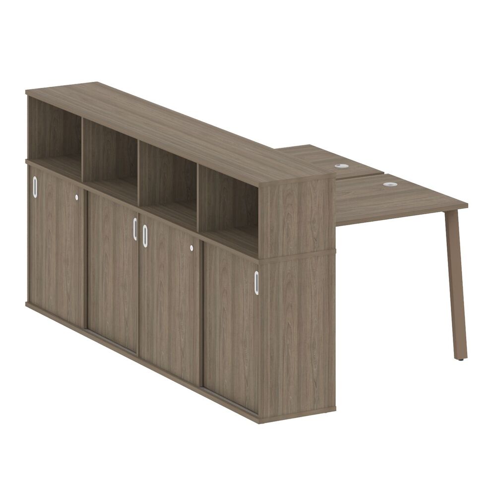 Рабочая станция на А-образном м/к с опорным шкафом-купе