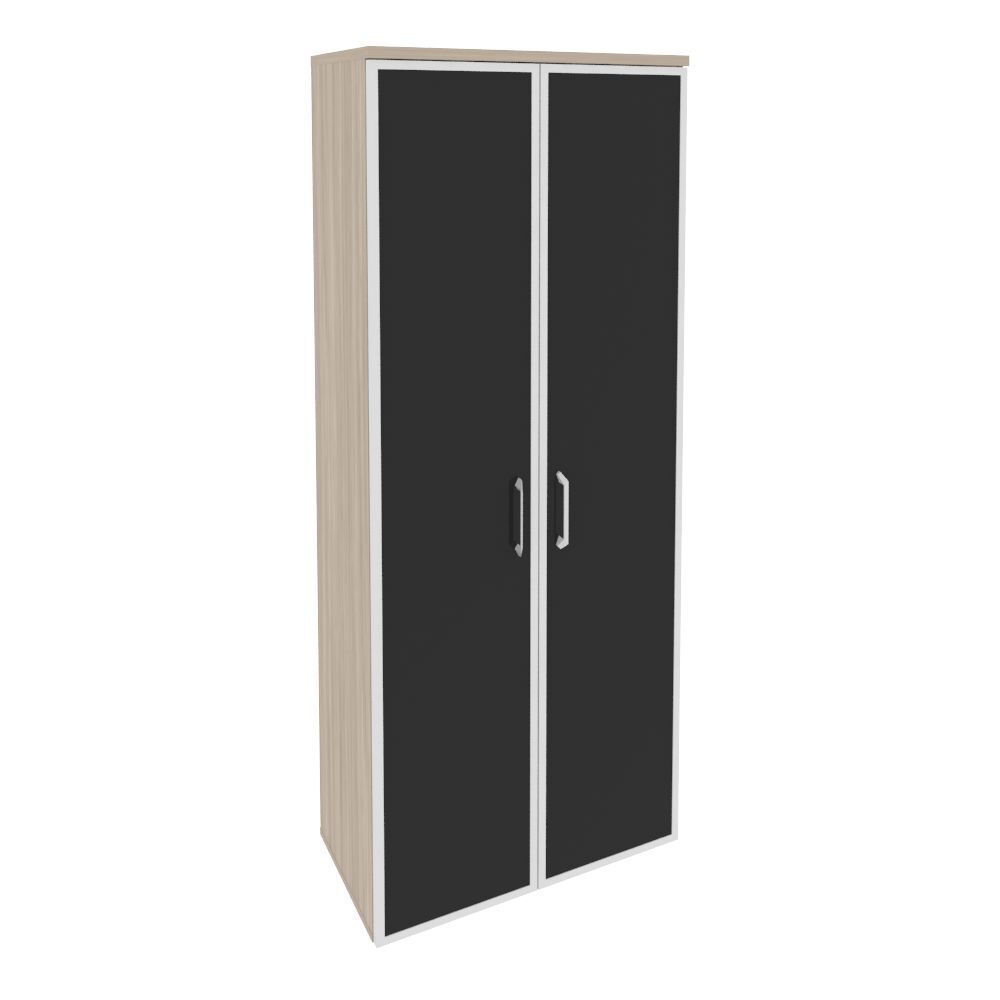 Шкаф высокий широкий (стекло черное)