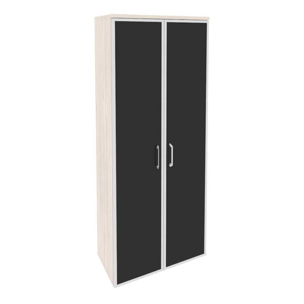 Шкаф высокий широкий (стекло черное)