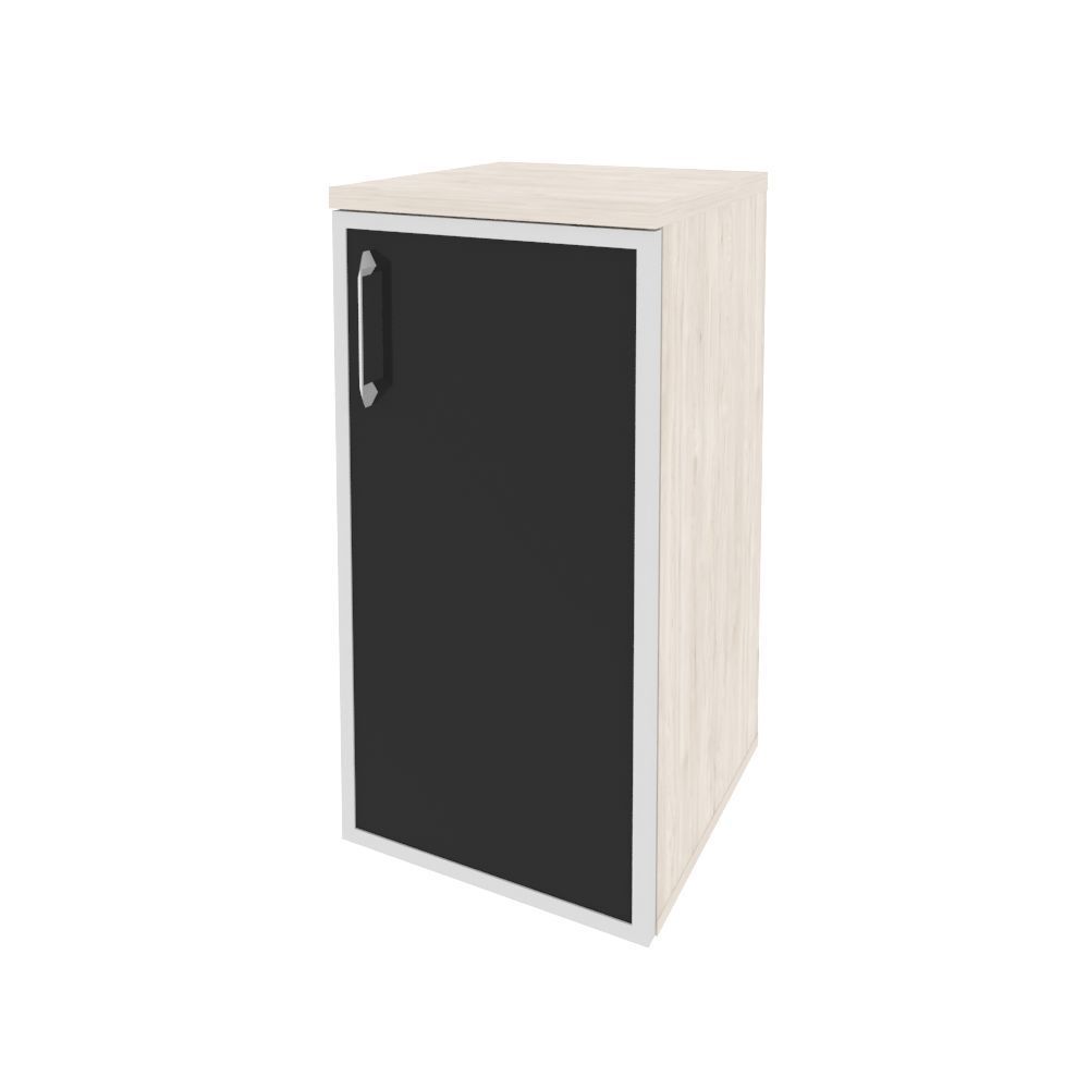 Шкаф низкий узкий правый (стекло черное)