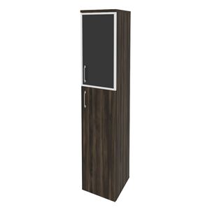 Шкаф высокий узкий правый (стекло черное)