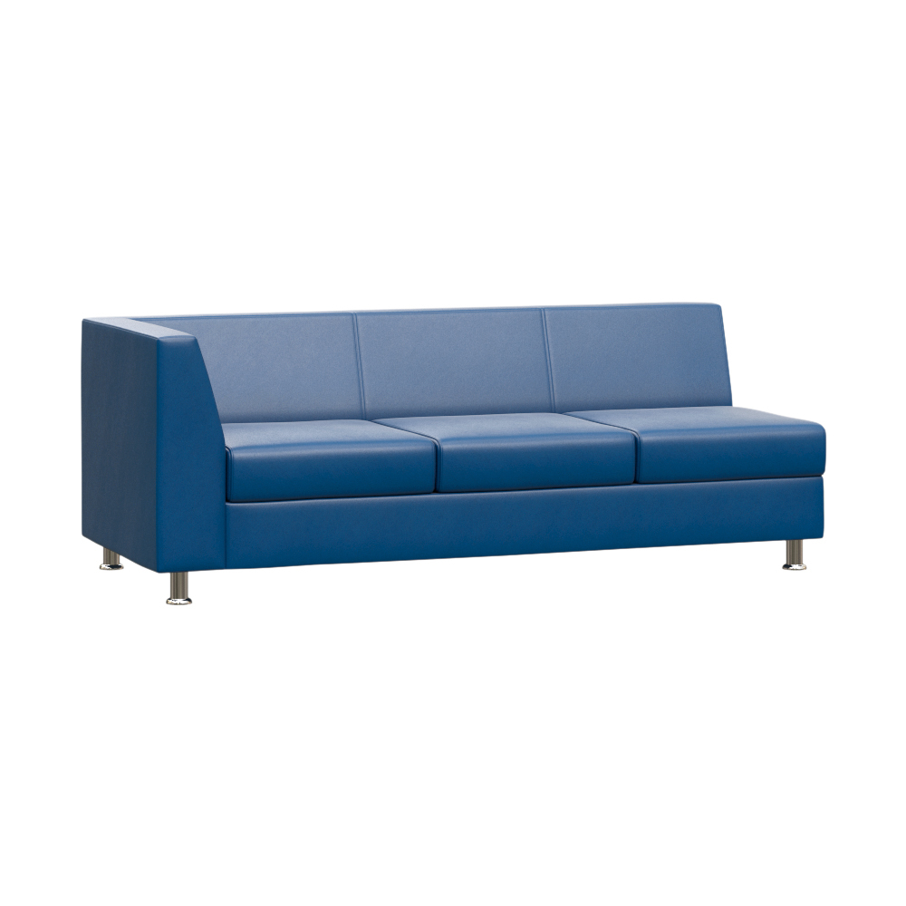 Секция с подлокотником трехместная правая