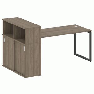 Стол письменный с шкафом-купе на О-образном м/к