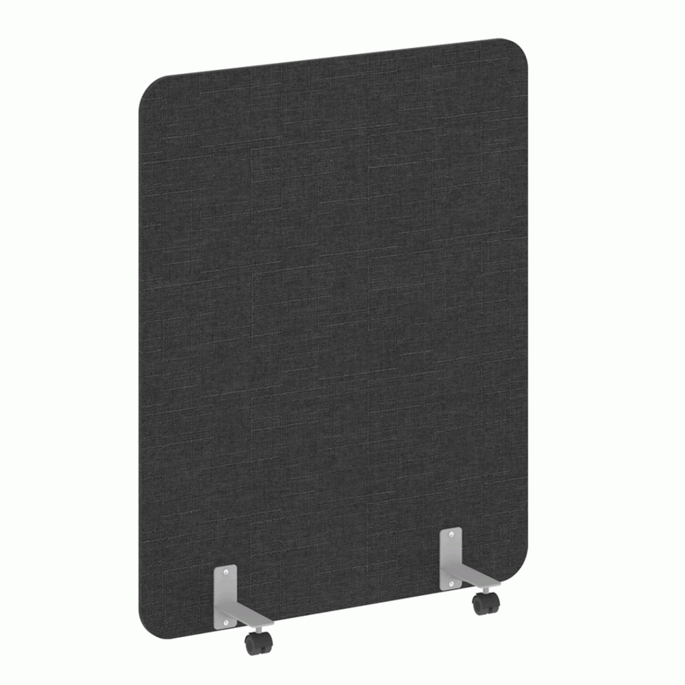 Перегородка на металлических опорах, на роликах