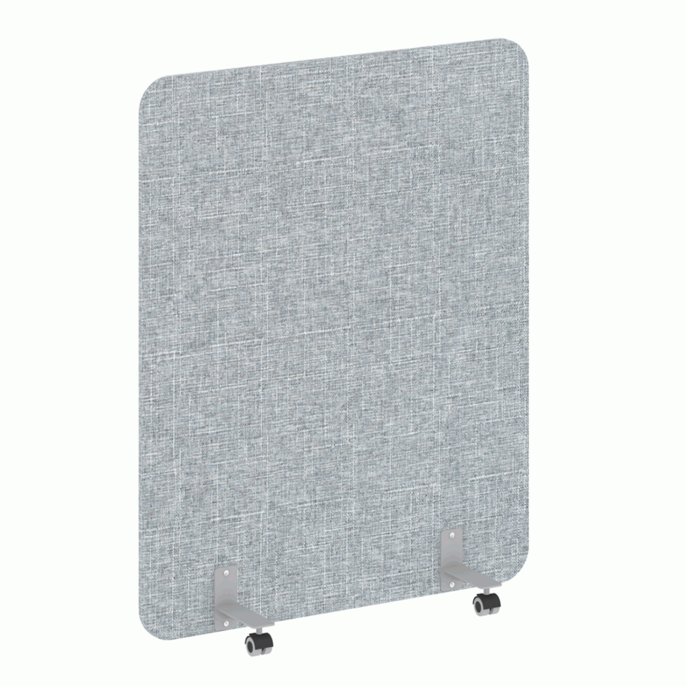 Перегородка на металлических опорах, на роликах