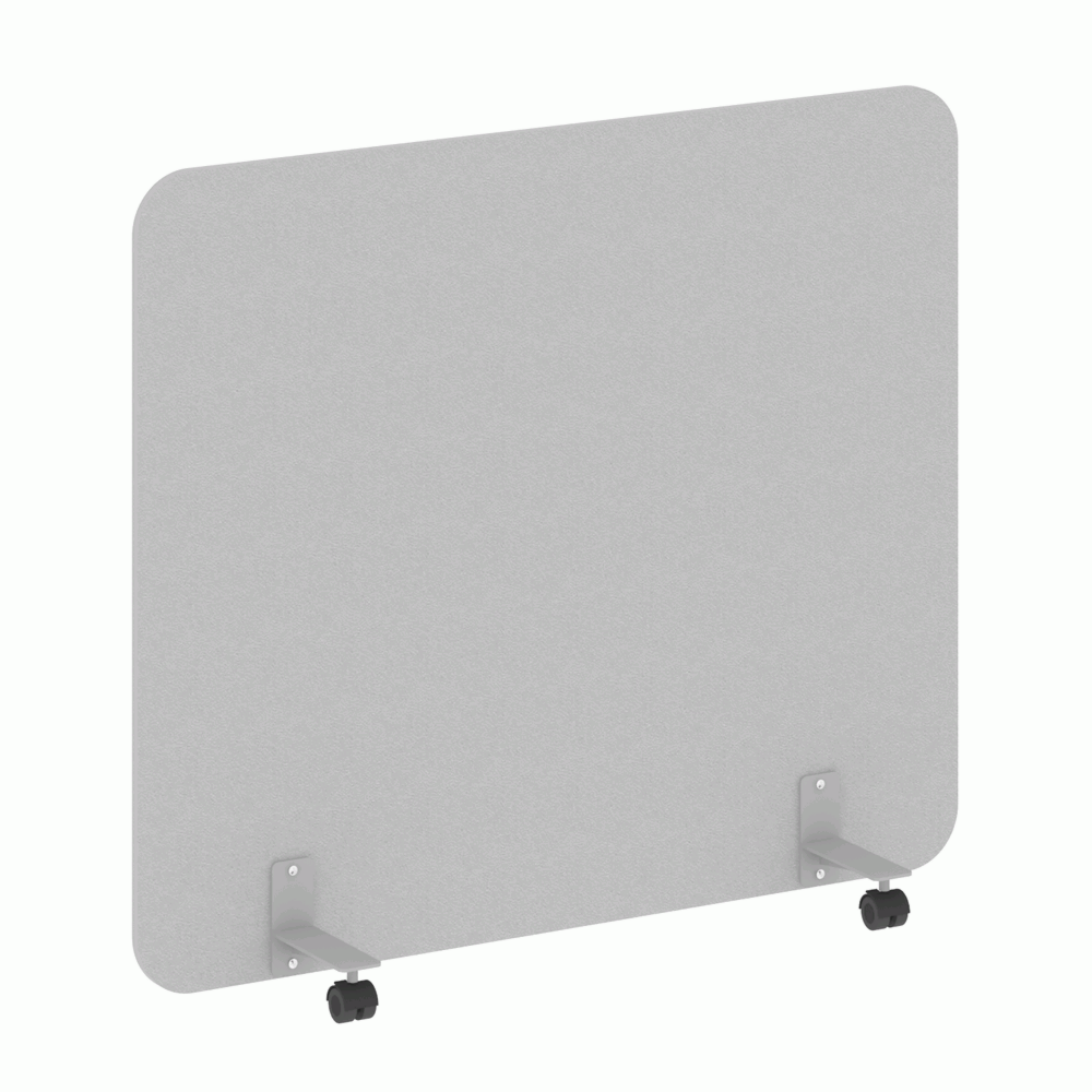 Перегородка на металлических опорах, на роликах