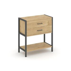 Односекционный стеллаж двухярусный с ящиками