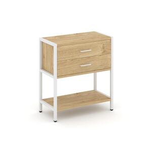 Односекционный стеллаж двухярусный с ящиками