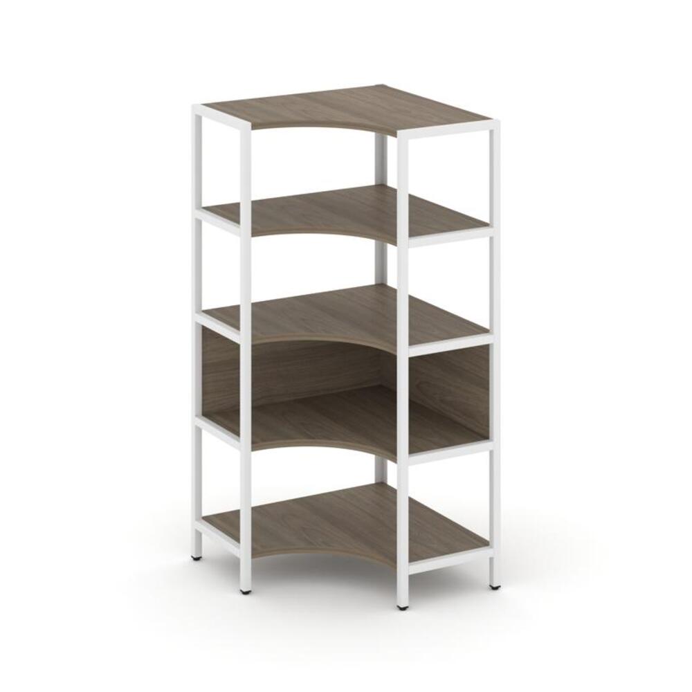 Односекционный угловой стеллаж четырехярусный