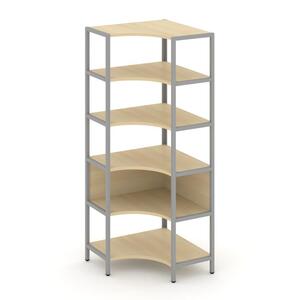 Односекционный угловой стеллаж пятиярусный