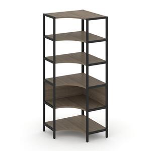 Односекционный угловой стеллаж пятиярусный