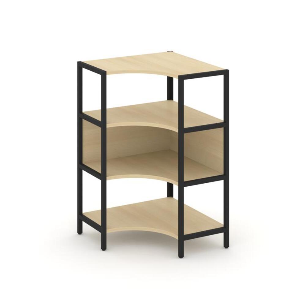 Односекционный угловой стеллаж трехярусный