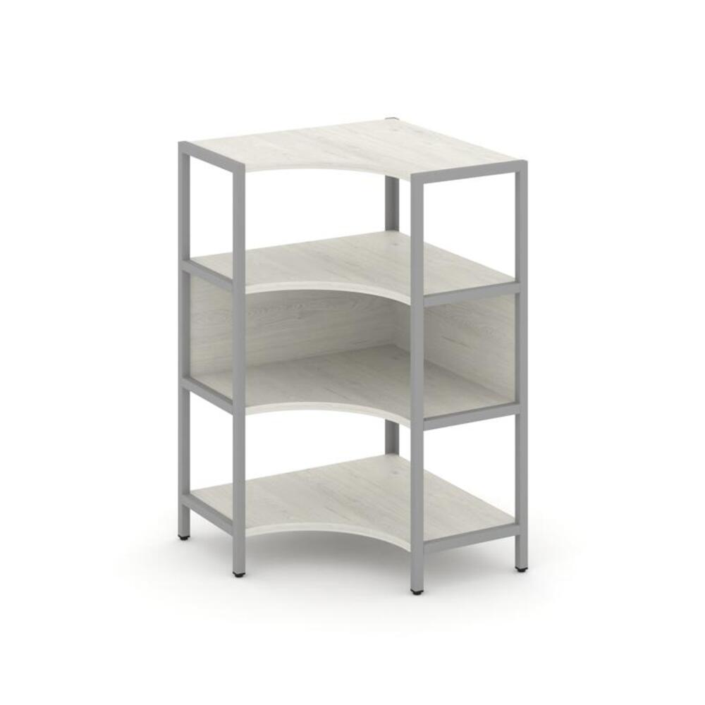 Односекционный угловой стеллаж трехярусный