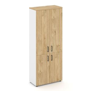 Шкаф высокий широкий (2 низких фасада ЛДСП + 2 средних фасада ЛДСП)