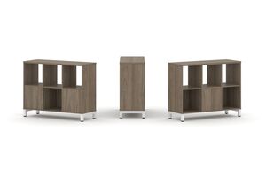 Набор стеллажа двухстороннего, 2 яруса