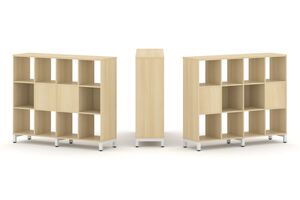 Набор стеллажа двухстороннего, 3 яруса