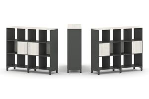 Набор стеллажа двухстороннего, 3 яруса