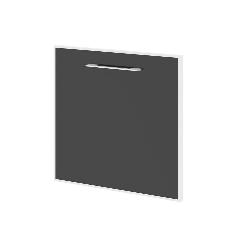 Фасад стекло лакобель черный в раме (левый)