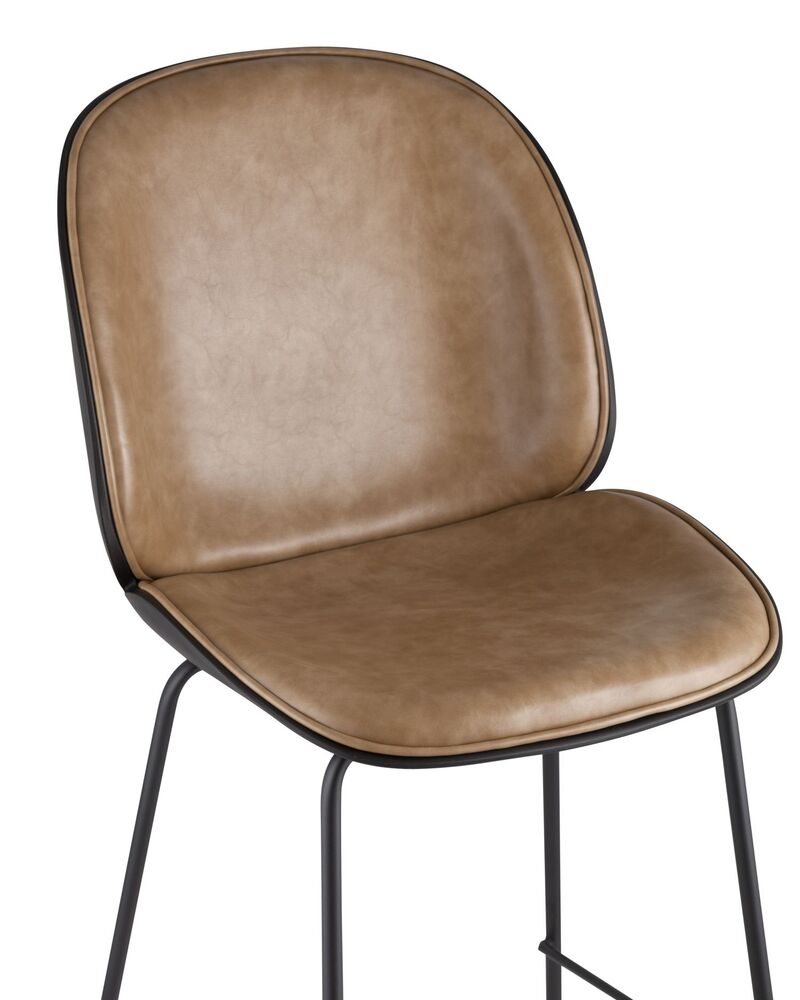 Стул барный Beetle PU со спинкой бежевый 2 шт