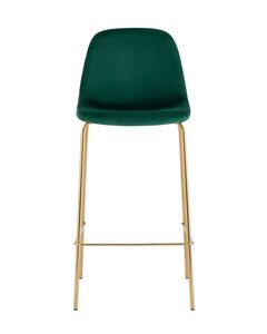 Стул барный Валенсия SN велюр зеленый золотые ножки 2 шт