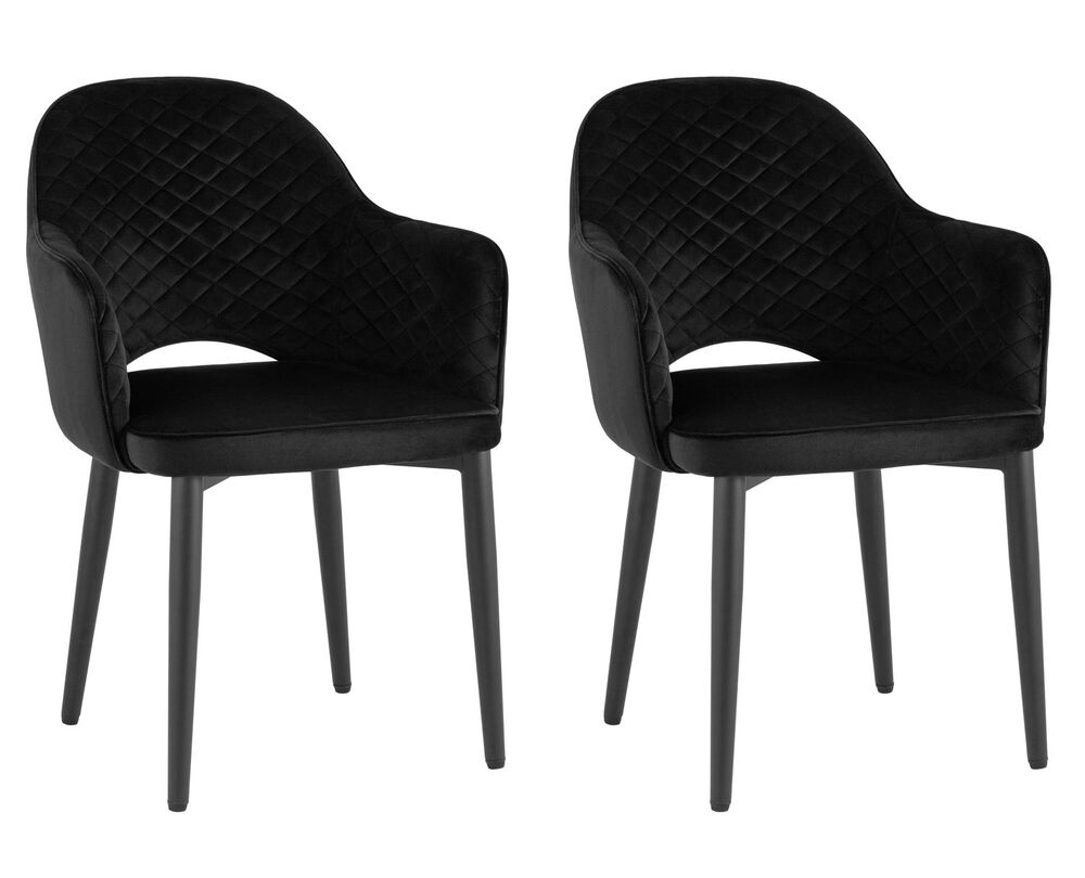 Стул Венера диамант велюр черный 2 шт