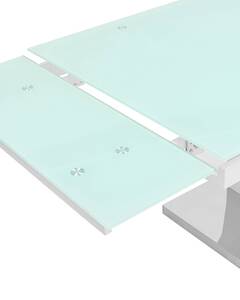 Стол обеденный Верона раскладной 160-220*90 глянцевый белый