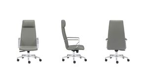 Кресло с высокой спинкой на крестовине