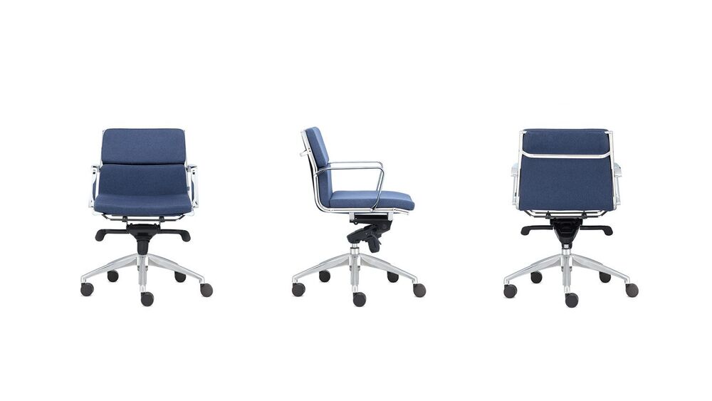 Кресло со средней спинкой на крестовине