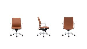 Кресло со средней спинкой на крестовине