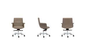 Кресло со средней спинкой на крестовине