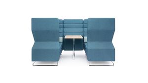 Акустическая кабина с двухместными диванами и столиком