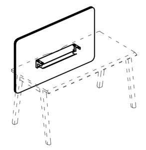 Экран для стола 120 фронтальный тканевый