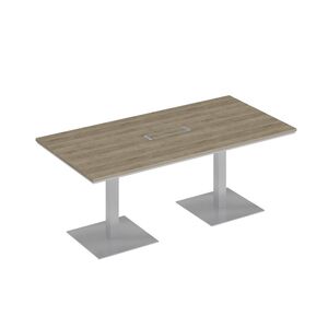 Стол для переговоров на квадратных опорах-колоннах