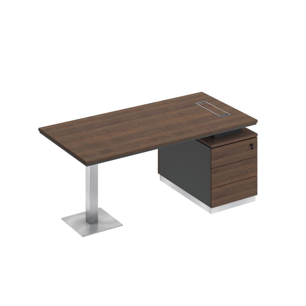 Стол руководителя на опорной тумбе