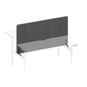 Экран настольный фронтальный тканевый с мягким наполнителем с кабель-каналом