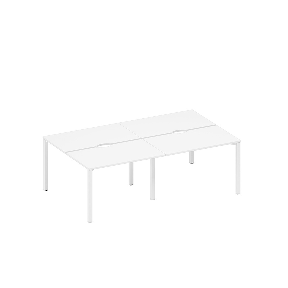 Рабочая станция на металлокаркасе, столешницы с вырезом (4*120)