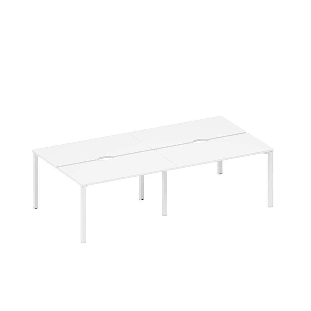 Рабочая станция на металлокаркасе, столешницы с вырезом (4*140)