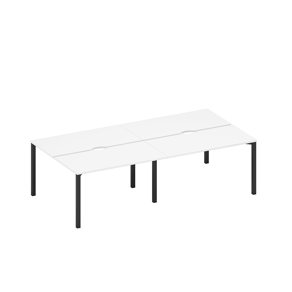 Рабочая станция на металлокаркасе, столешницы с вырезом (4*140)