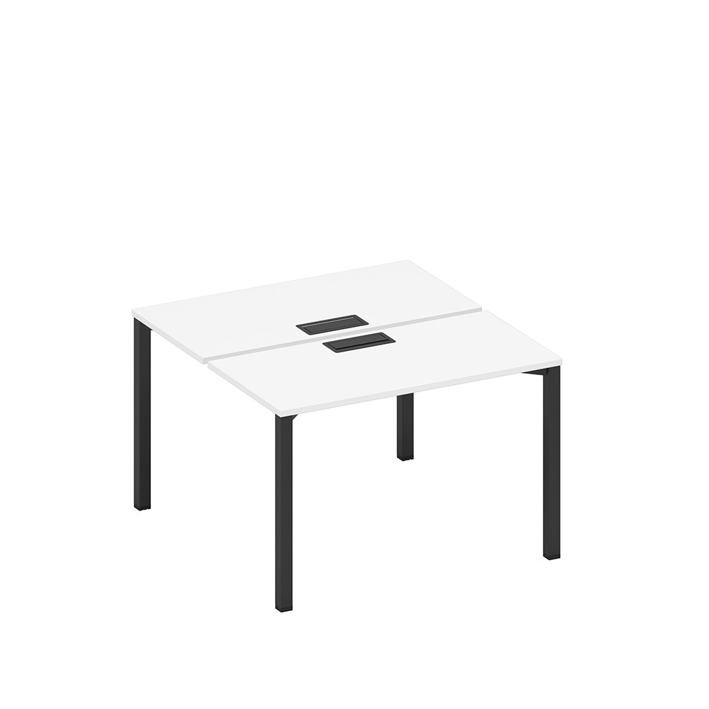 Рабочая станция на металлокаркасе, столешницы с заглушкой (2*120)