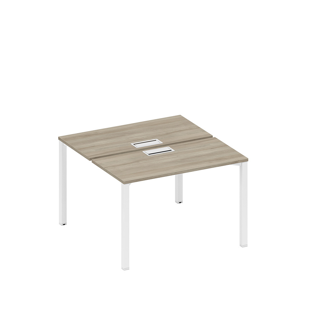 Рабочая станция на металлокаркасе, столешницы с заглушкой (2*120)